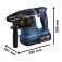Martelete Perfurador e Rompedor a bateria 18V Brushless com 2 baterias - GBH 185-LI  110V/220V