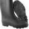 Bota de PVC preta cano médio com forro 