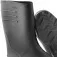Bota de PVC preta cano médio com forro 