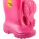 Bota infantil de PVC rosa com forro   Bota infantil de PVC rosa com forro