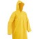 Capa de chuva em PVC laminado sem forro amarela
