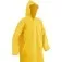 Capa de chuva em PVC laminado sem forro amarela