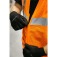 Colete refletivo tipo bluso com bolso e ziper laranja - CV 105  