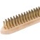 Escova manual com cerdas de latão 4 fileiras cabo de madeira  Escova manual com cerdas de latão 4 fileiras cabo de madeira