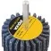 Roda de lixa 30 x 20 mm com haste grão 50