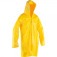 Capa de chuva em PVC laminado sem forro amarela