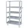 Estante em inox desmontável com 5 prateleiras 885 x 485 x 1630 mm