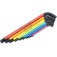 Jogo de chave allen abaulada longa 1,5 a 10 mm colorida 9 peas - ST09101CHBSJ