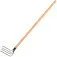 Forcado curvo de arame 4 dentes com cabo de madeira 120 cm