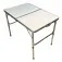 Mesa de alumínio dobrável com tampão de mdf 90 x 60 x 40/68,5cm - 07679