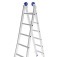 Escada de alum�nio extens�vel 1,90 x 3,09 m 2 x 6 degraus 3 em 1