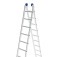 Escada de alumínio extensível 2,74 x 4,5 m 2 x 9 degraus 3 em 1 Escada de alumínio extensível 2,74 x 4,5 m 2 x 9 degraus 3 em 1
