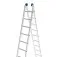Escada de alumínio extensível 2,74 x 4,5 m 2 x 9 degraus 3 em 1
