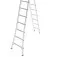Escada de alumínio extensível 2,74 x 4,5 m 2 x 9 degraus 3 em 1