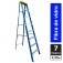 Escada tesoura simples em fibra de vidro 7 degraus + patamar 2,40 m- Premium