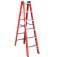 Escada tesoura dupla em fibra de vidro 6 degraus 1,80 m - Profissional