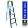 Escada de fibra de vidro 5 degraus + patamar 1,80 m americano simples