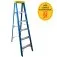 Escada de fibra de vidro 5 degraus + patamar 1,80 m americano simples