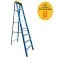Escada tesoura simples em fibra de vidro 7 degraus + patamar 2,40 m- Premium