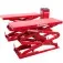 Elevador automotivo hidráulico pantográfico 3,5 T de embutir trifásico vermelho - SL-3500