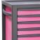 Carrinho para ferramentas com 7 gavetas Full Rosa - RSC24/7 Carrinho para ferramentas com 7 gavetas Full Rosa - RSC24/7