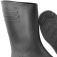 Bota de PVC preta cano mdio com forro
