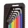 Jogo de chave allen abaulada longa 1,5 a 10 mm 9 peças colorida com estojo  - 08027 Jogo de chave allen abaulada longa 1,5 a 10 mm 9 peças colorida com estojo  - 08027