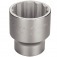 Soquete estriado em ao cromo vandio 46 mm encaixe 3/4