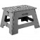 Banqueta plástica dobrável cinza 220 mm Banqueta plástica dobrável cinza 220 mm