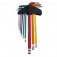 Jogo de chave allen abaulada longa 1,5 a 10 mm 9 pe�as Colors - 08045