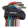 Jogo de chave allen abaulada longa 1,5 a 10 mm 9 pe�as Colors - 08045