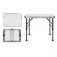 Mesa de alumínio dobrável com tampão de mdf 60 x 45 x 26/56 cm - 07728