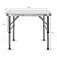 Mesa de alumínio dobrável com tampão de mdf 60 x 45 x 26/56 cm - 07728