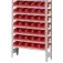 Estante metálica com 60 gavetas n° 3 vermelha - EF60/3V