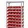 Estante metálica com 60 gavetas n° 3 vermelha - EF60/3V