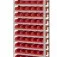Estante metálica com 60 gavetas n° 3 vermelha - EF60/3V