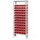 Estante metálica com 60 gavetas n° 3 vermelha - EF60/3V