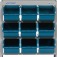Estante metálica com 9 gavetas n° 7 azul - EP9/7A Estante metálica com 9 gavetas n° 7 azul - EP9/7A
