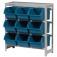 Estante metálica com 9 gavetas n° 7 azul - EP9/7A Estante metálica com 9 gavetas n° 7 azul - EP9/7A