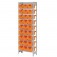 Estante metálica com 27 gavetas n° 5 laranja       Estante metálica com 27 gavetas n° 5 laranja