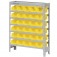 Estante metálica com 30 gavetas n° 3 amarela - EF30/3AM Estante metálica com 30 gavetas n° 3 amarela - EF30/3AM