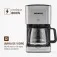 Cafeteira elétrica 800W jarra de vidro 32 xícaras Dolce Arome - C-44-32X-SI  110V