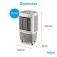 Climatizador de ar evaporativo portátil 107 Watts 45L 40m² - Big Air  220V