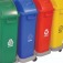 Kit com 4 lixeiras de 50 L para coleta seletiva tampa simples Kit com 4 lixeiras de 50 L para coleta seletiva tampa simples