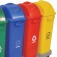Kit com 4 lixeiras de 50 L para coleta seletiva tampa simples Kit com 4 lixeiras de 50 L para coleta seletiva tampa simples