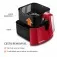 Fritadeira elétrica sem óleo Air Fryer 5L 1900W Grand Family Inox - AFN-50-RI  110V