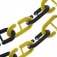 Corrente pl�stica de 9 mm pacote com 2 metros amarela e preta