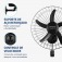 Ventilador de parede 50 cm oscilante preto Turbo Pró - NVP-PRO-50  110V Ventilador de parede 50 cm oscilante preto Turbo Pró - NVP-PRO-50  110V