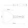 Esptula flexvel metlica 12 cm com cabo plstico