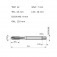 Macho máquina aço rápido ponta helicoidal M12 x 1,75 mm DIN 371 - EP00M12 Macho máquina aço rápido ponta helicoidal M12 x 1,75 mm DIN 371 - EP00M12